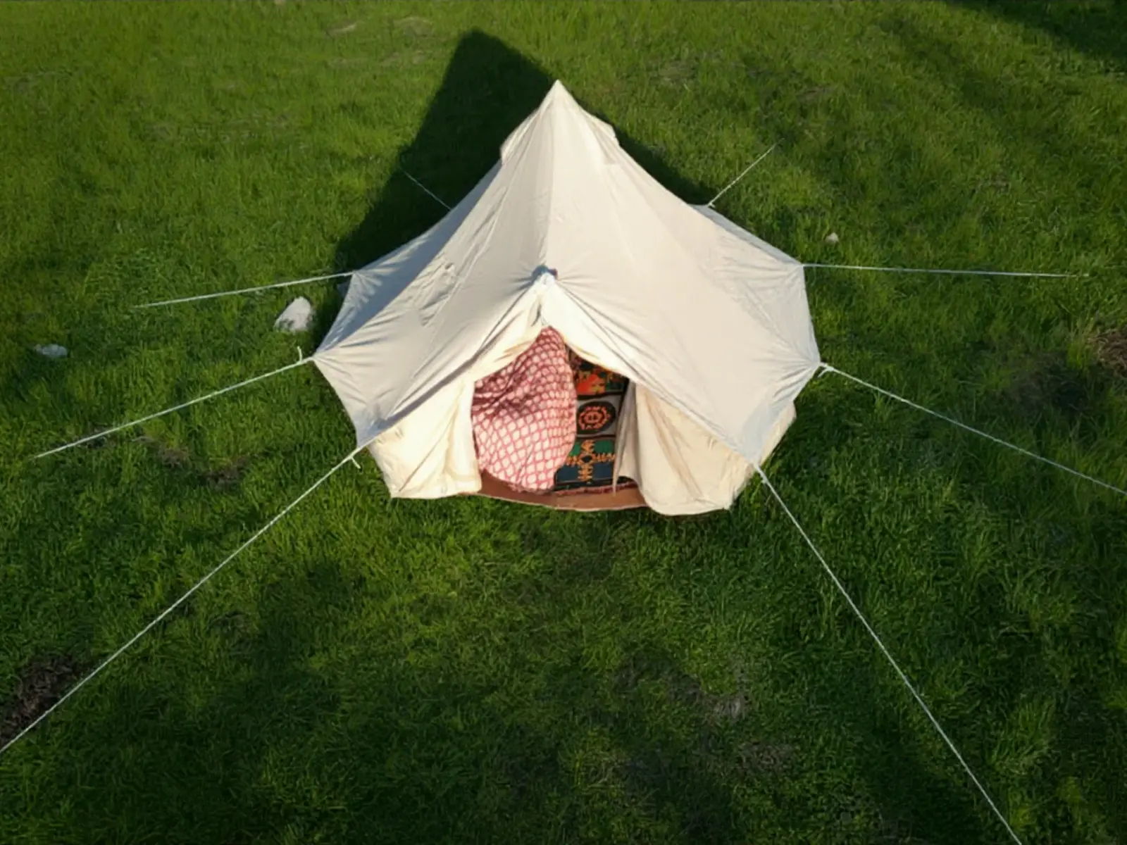Camp tent top view