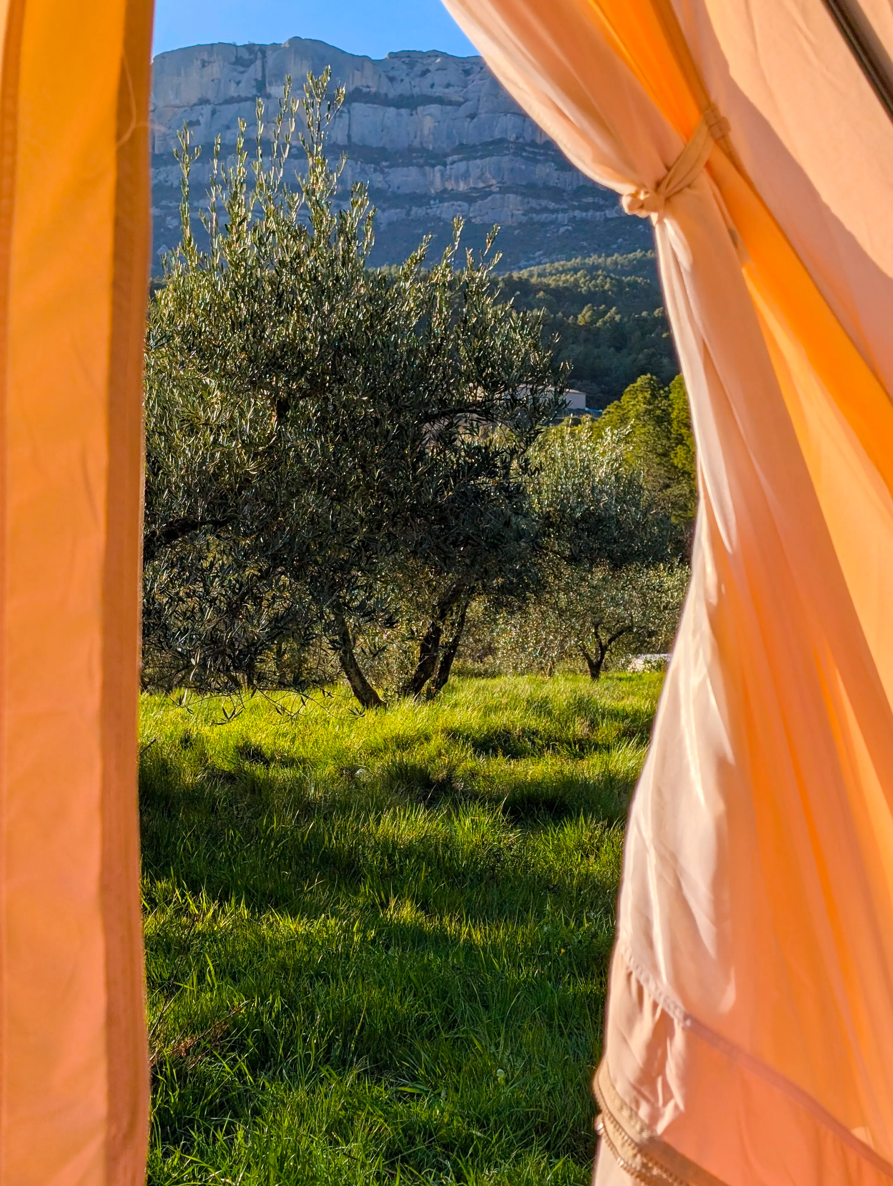 Tent doorway view